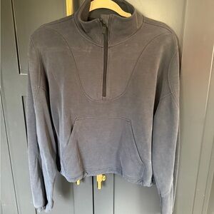 lululemon athletica charcoal Half-Zip Sweater